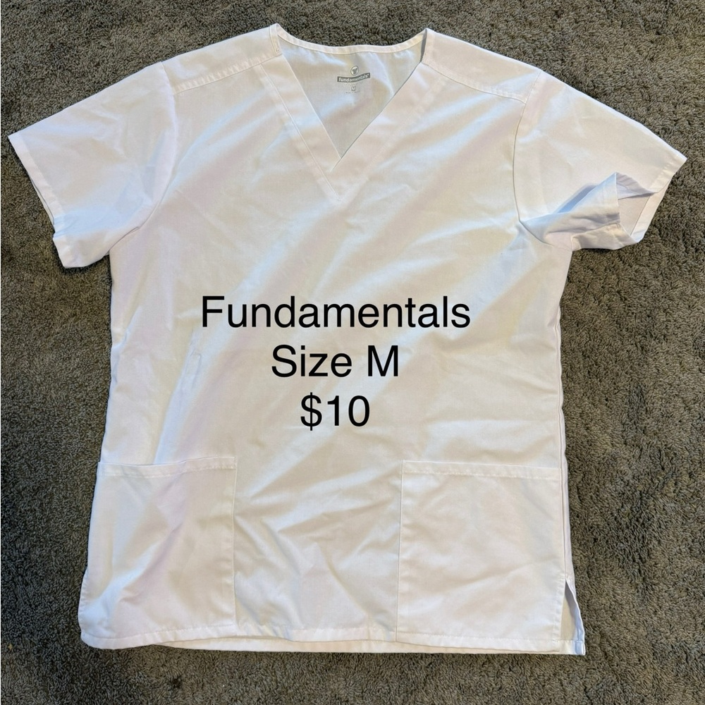 Fundamentals Women's White Scrub Top